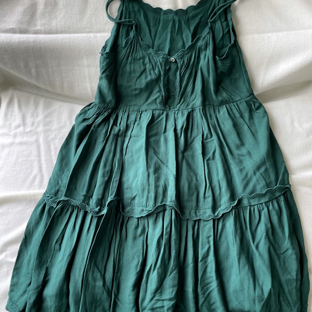 Urban Outfitters Green Tiered Mini Dress